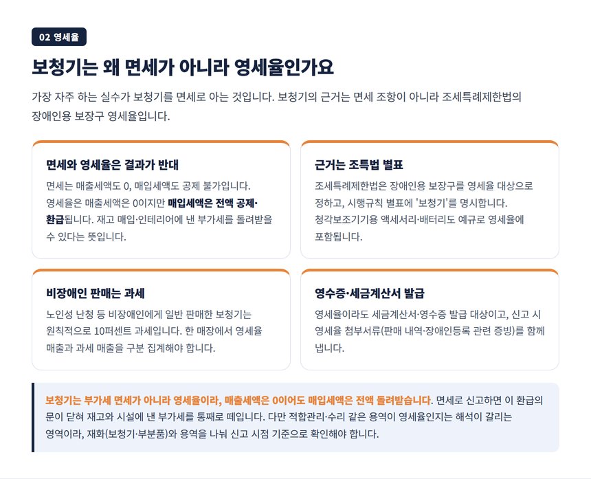 보청기 판매업 세무사가 짚는 영세율과 과세의 구분 집계