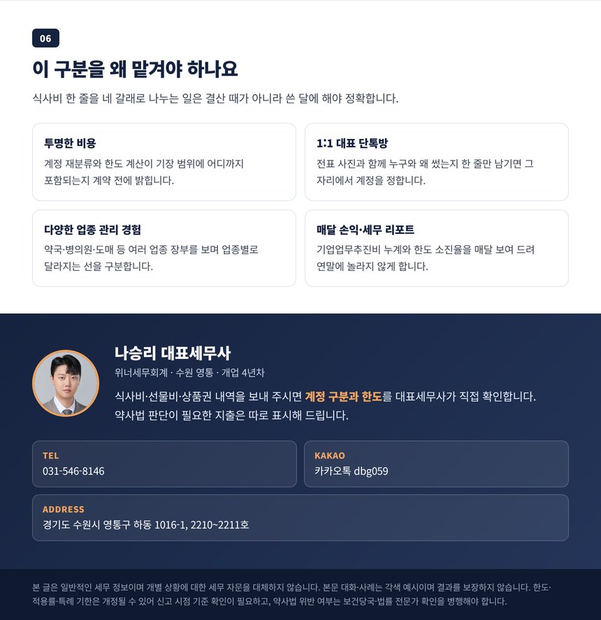 약국 기업업무추진비를 맡겨야 하는 이유와 상담 안내