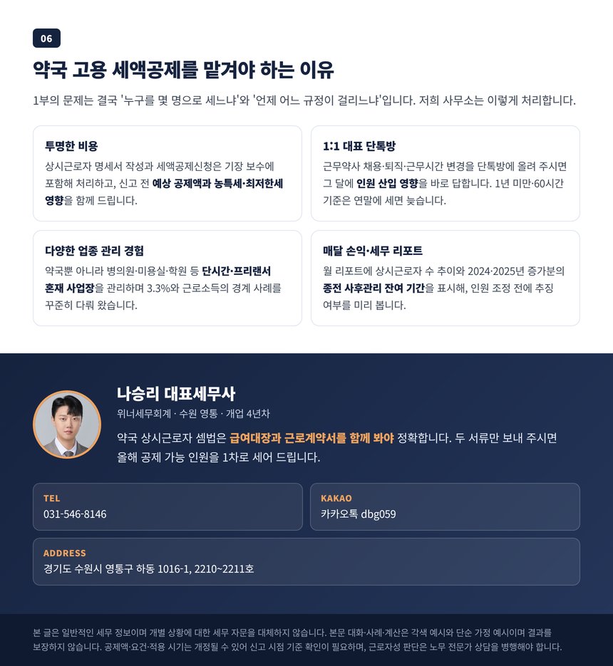 약국 고용 세액공제를 맡겨야 하는 이유와 상담 안내